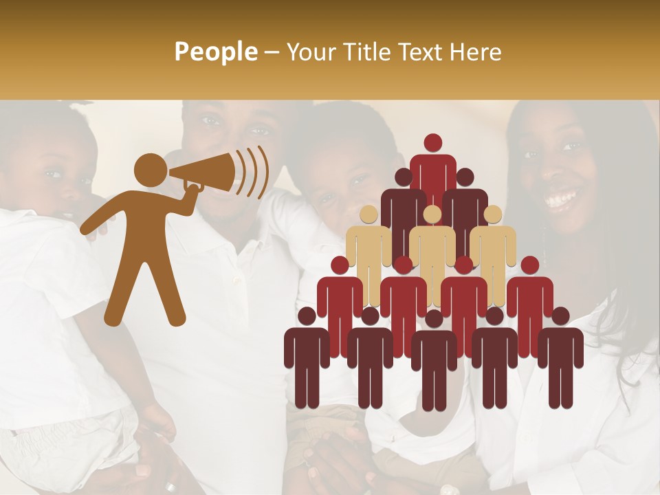 A Group Of People Posing For A Picture PowerPoint Template