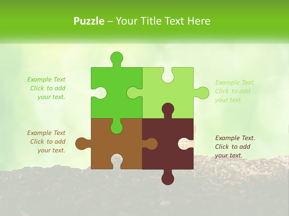 A Pile Of Coins With A Plant Growing Out Of It PowerPoint Template