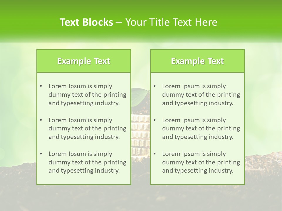 A Pile Of Coins With A Plant Growing Out Of It PowerPoint Template