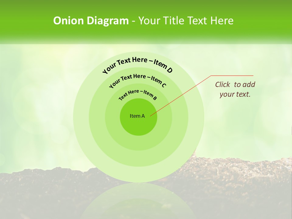 A Pile Of Coins With A Plant Growing Out Of It PowerPoint Template