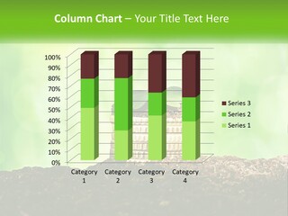 A Pile Of Coins With A Plant Growing Out Of It PowerPoint Template