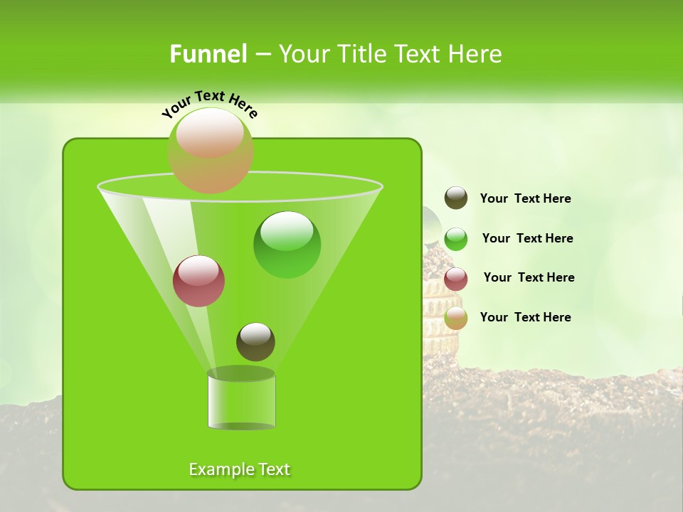 A Pile Of Coins With A Plant Growing Out Of It PowerPoint Template