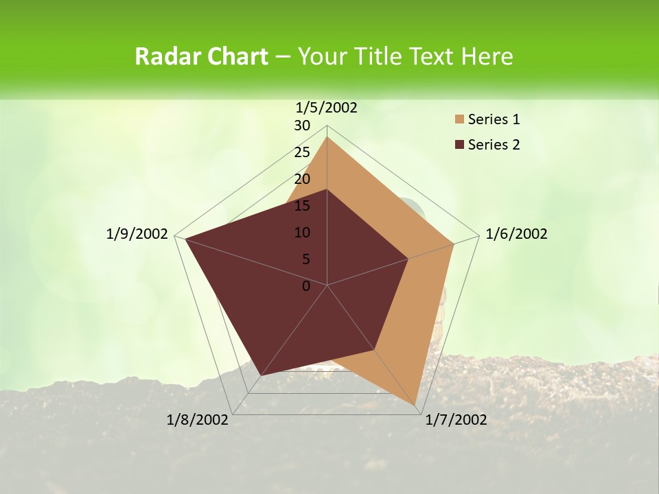 A Pile Of Coins With A Plant Growing Out Of It PowerPoint Template