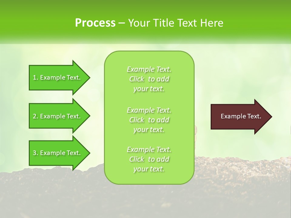 A Pile Of Coins With A Plant Growing Out Of It PowerPoint Template