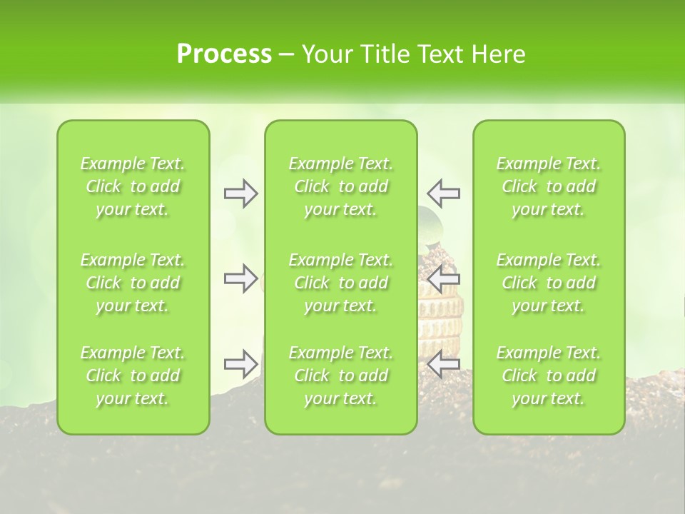 A Pile Of Coins With A Plant Growing Out Of It PowerPoint Template