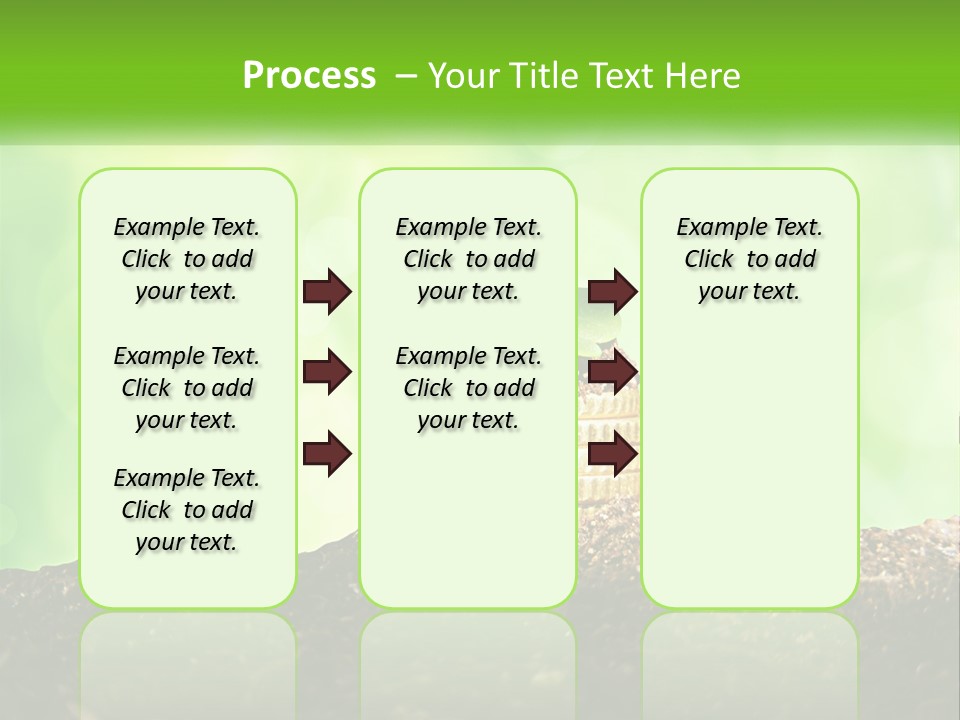 A Pile Of Coins With A Plant Growing Out Of It PowerPoint Template