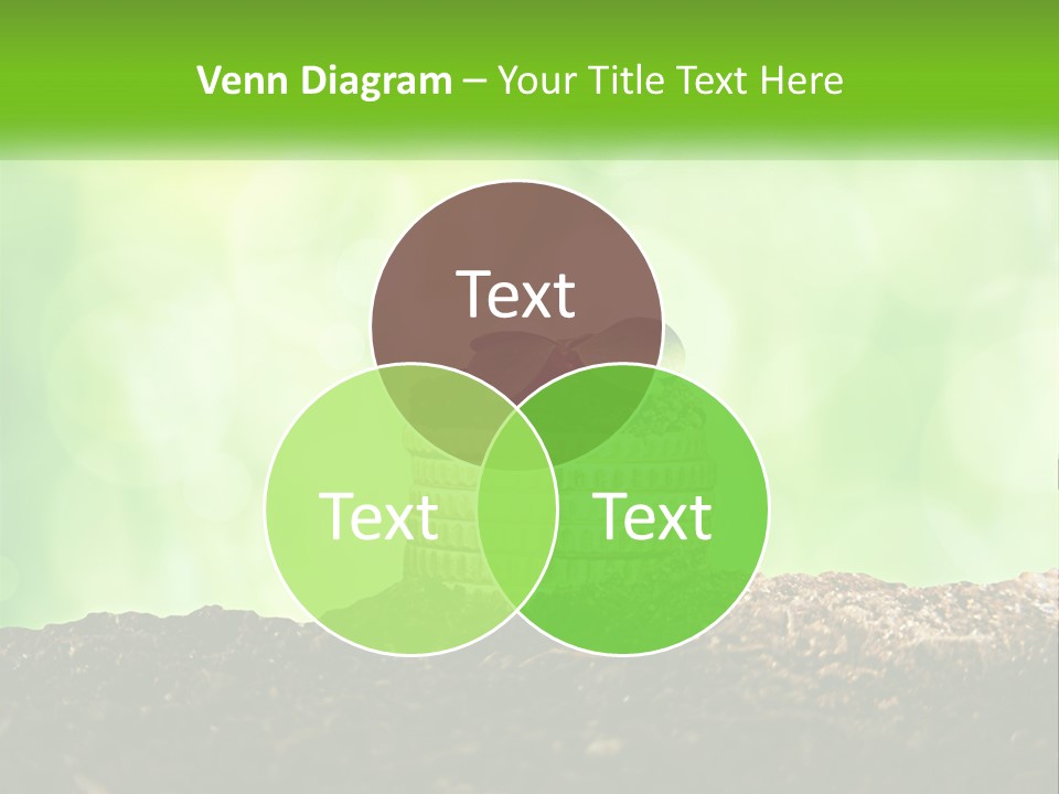 A Pile Of Coins With A Plant Growing Out Of It PowerPoint Template