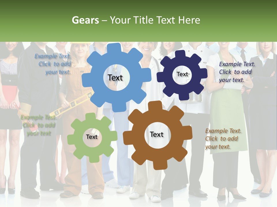 A Group Of People Standing Next To Each Other PowerPoint Template