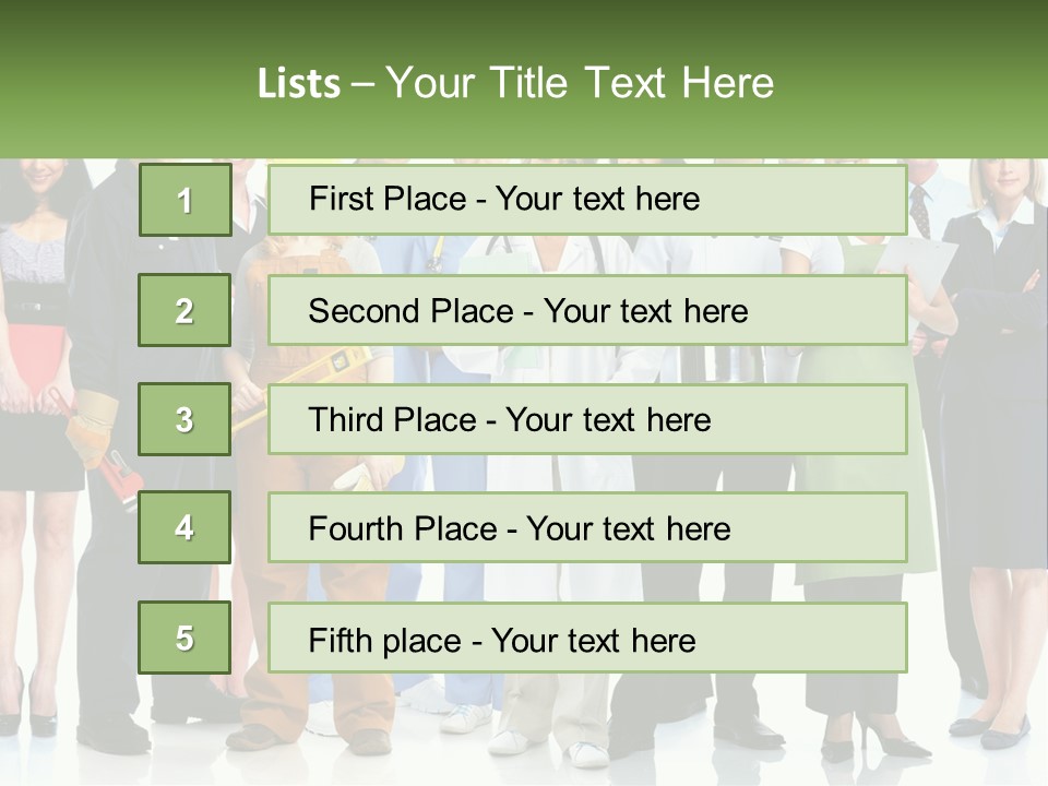 A Group Of People Standing Next To Each Other PowerPoint Template