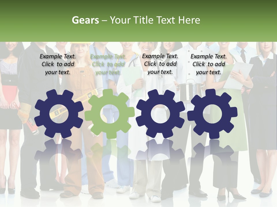 A Group Of People Standing Next To Each Other PowerPoint Template