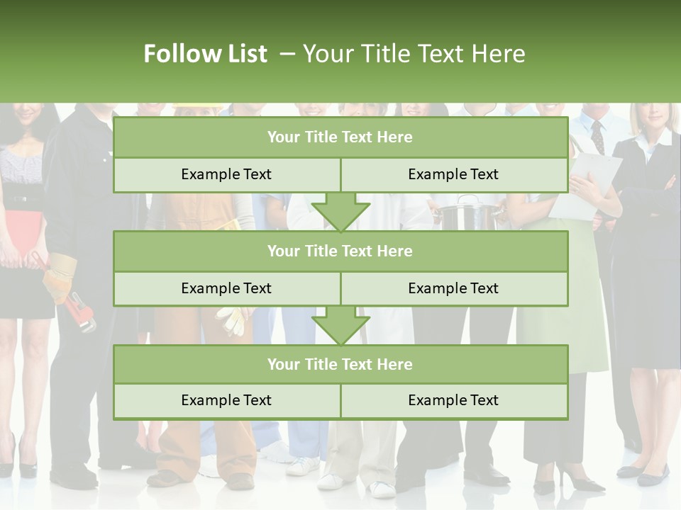 A Group Of People Standing Next To Each Other PowerPoint Template
