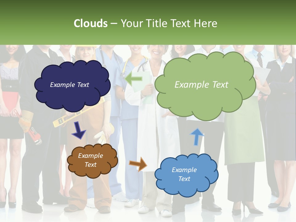 A Group Of People Standing Next To Each Other PowerPoint Template