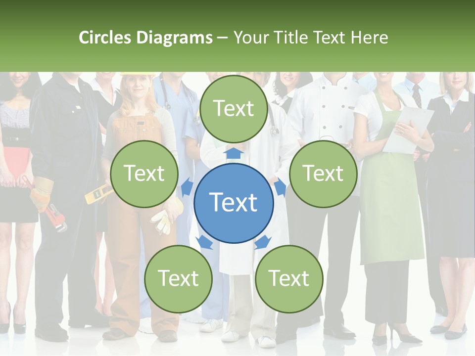 A Group Of People Standing Next To Each Other PowerPoint Template