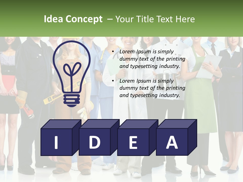 A Group Of People Standing Next To Each Other PowerPoint Template