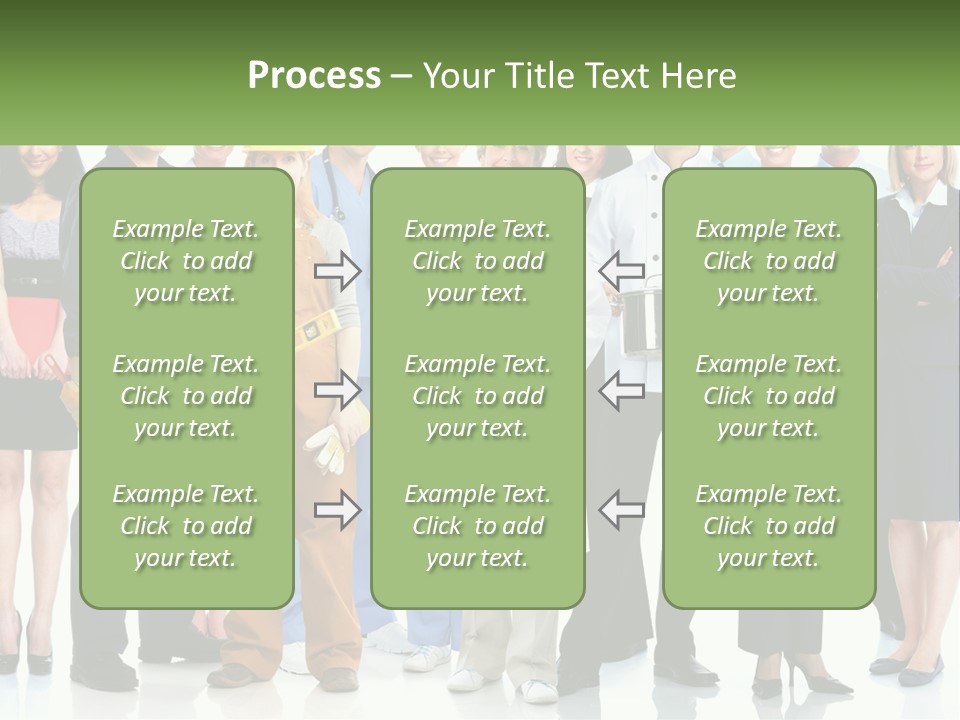 A Group Of People Standing Next To Each Other PowerPoint Template