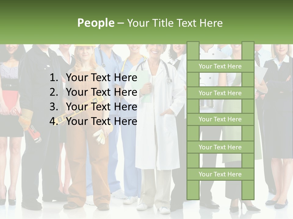 A Group Of People Standing Next To Each Other PowerPoint Template