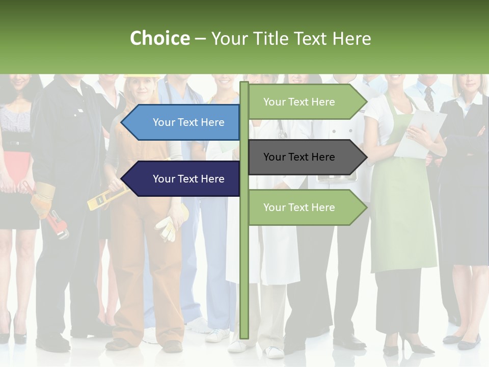 A Group Of People Standing Next To Each Other PowerPoint Template