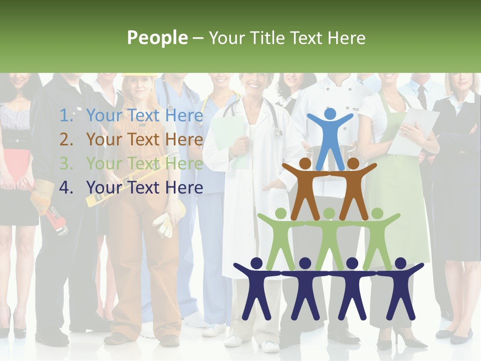A Group Of People Standing Next To Each Other PowerPoint Template
