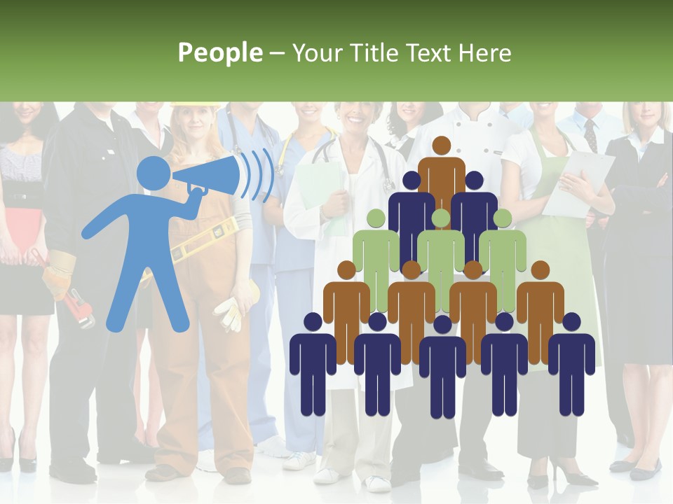 A Group Of People Standing Next To Each Other PowerPoint Template
