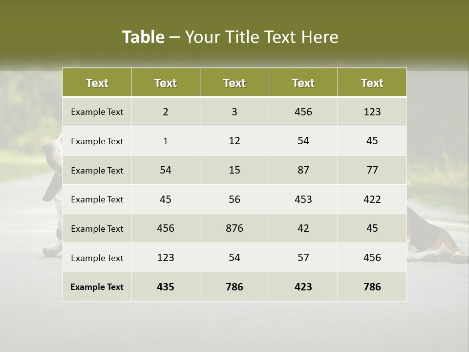 A Group Of Dogs Sitting On The Side Of A Road PowerPoint Template