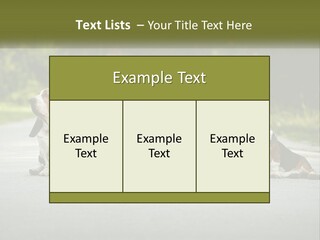 A Group Of Dogs Sitting On The Side Of A Road PowerPoint Template