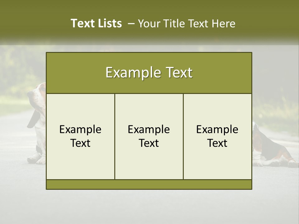 A Group Of Dogs Sitting On The Side Of A Road PowerPoint Template