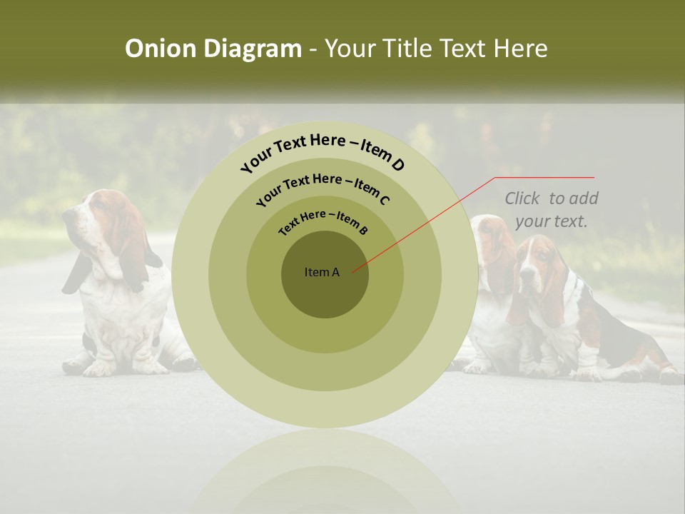 A Group Of Dogs Sitting On The Side Of A Road PowerPoint Template
