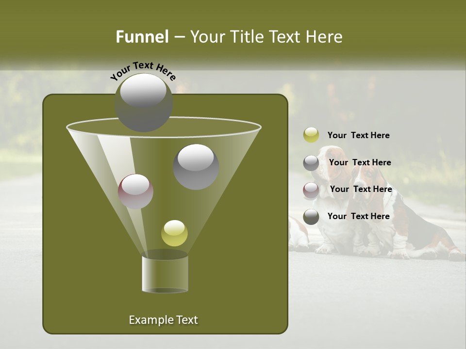 A Group Of Dogs Sitting On The Side Of A Road PowerPoint Template