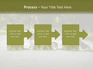 A Group Of Dogs Sitting On The Side Of A Road PowerPoint Template
