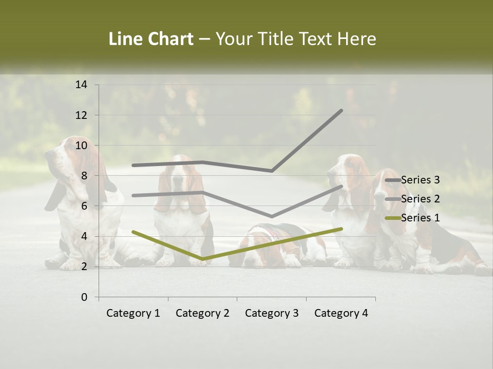 A Group Of Dogs Sitting On The Side Of A Road PowerPoint Template