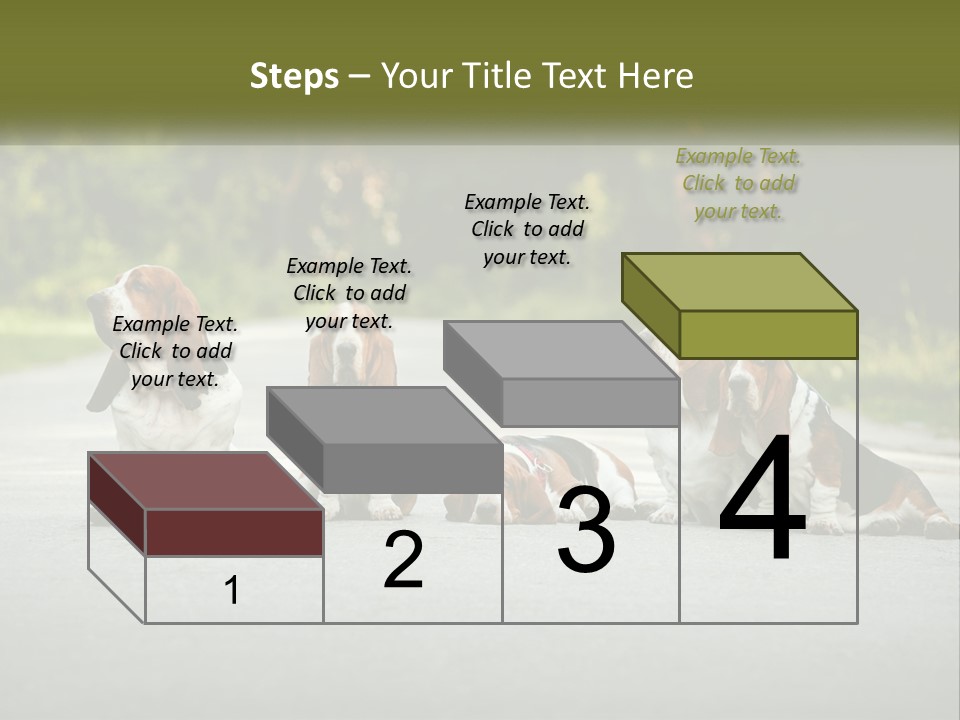 A Group Of Dogs Sitting On The Side Of A Road PowerPoint Template