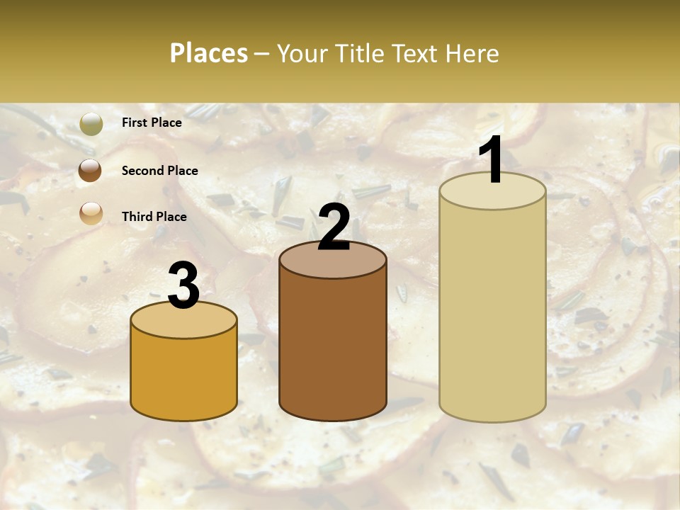 A Close Up Of A Plate Of Food With Potatoes PowerPoint Template