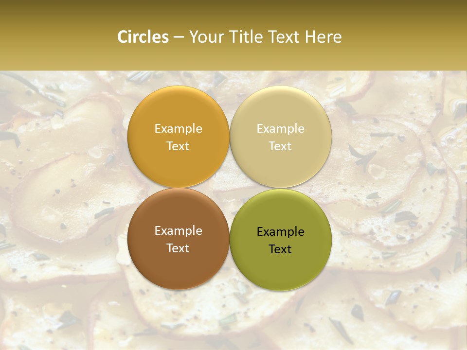 A Close Up Of A Plate Of Food With Potatoes PowerPoint Template
