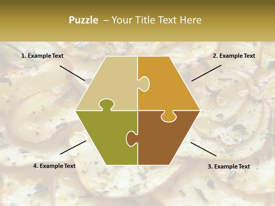 A Close Up Of A Plate Of Food With Potatoes PowerPoint Template