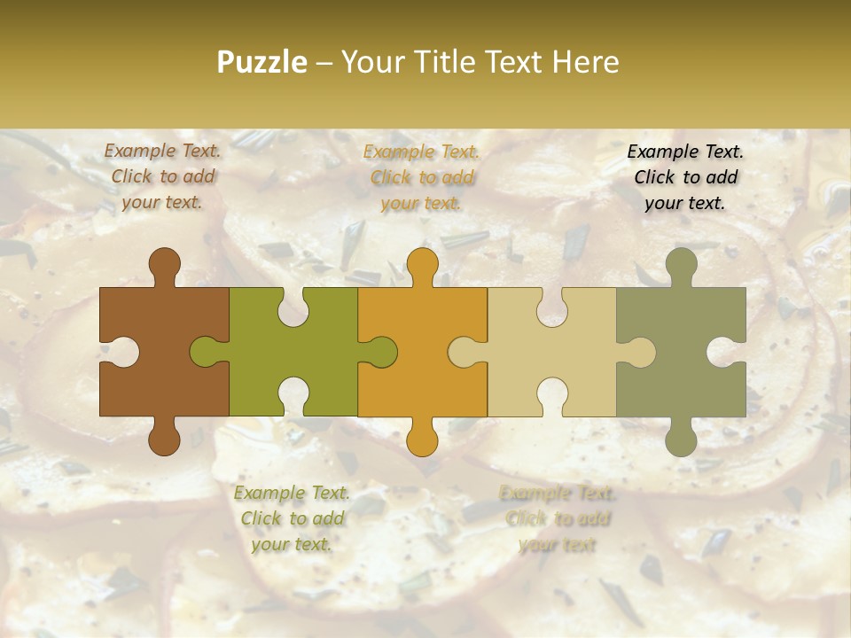 A Close Up Of A Plate Of Food With Potatoes PowerPoint Template