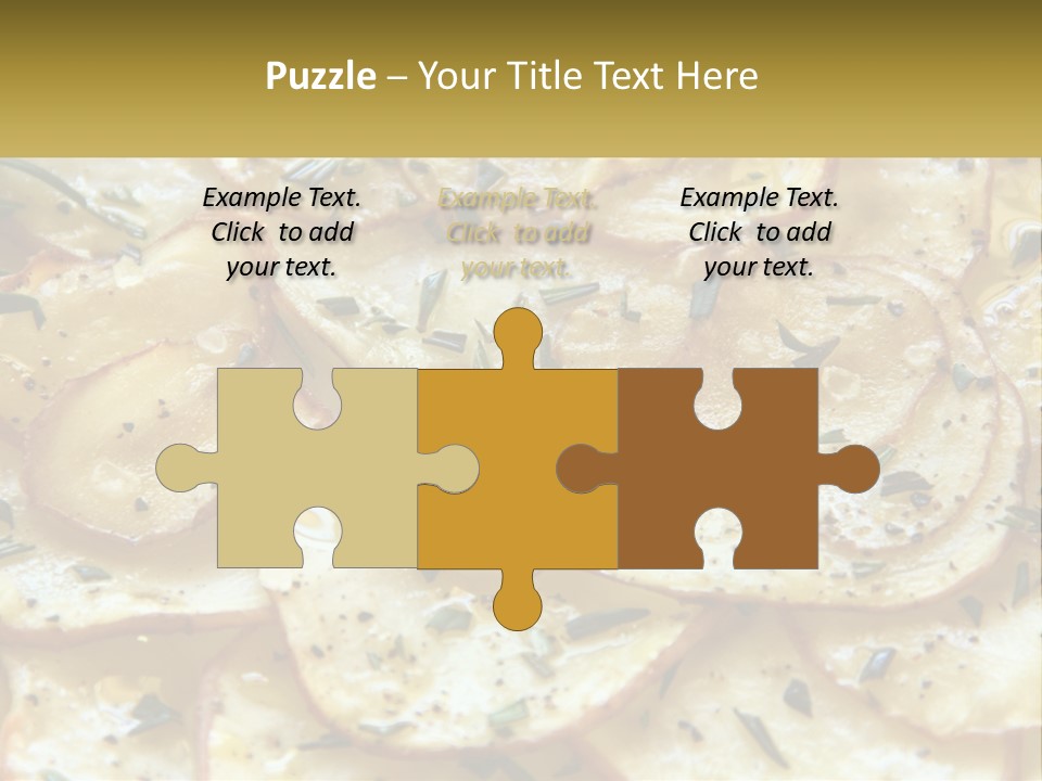 A Close Up Of A Plate Of Food With Potatoes PowerPoint Template