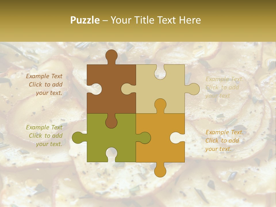 A Close Up Of A Plate Of Food With Potatoes PowerPoint Template