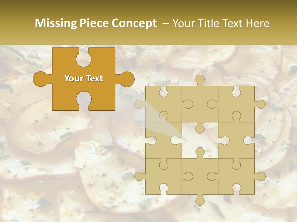 A Close Up Of A Plate Of Food With Potatoes PowerPoint Template