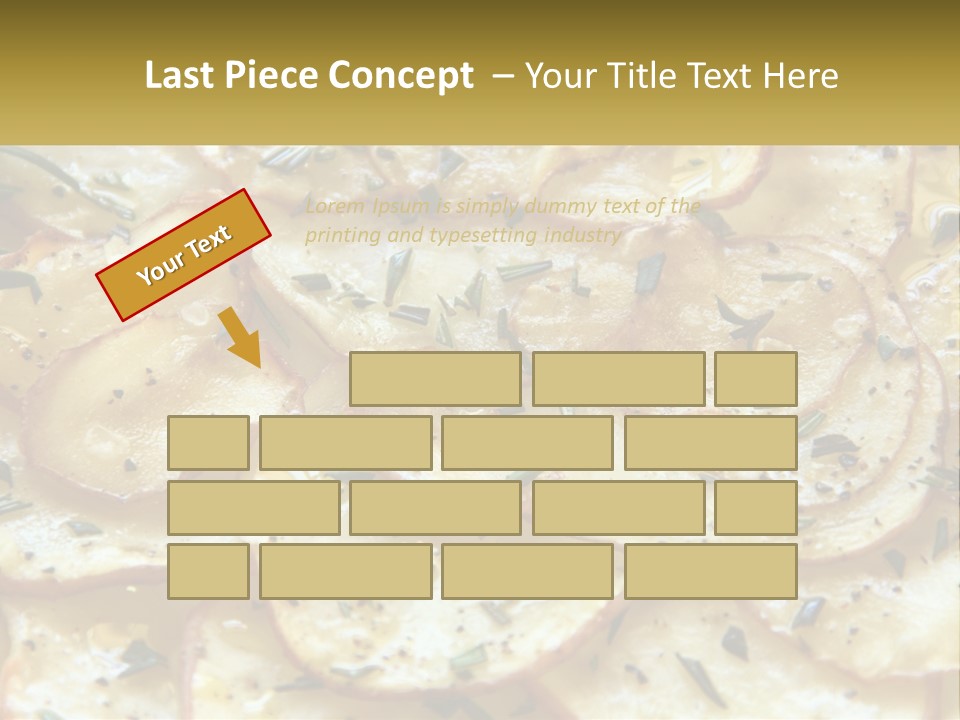 A Close Up Of A Plate Of Food With Potatoes PowerPoint Template