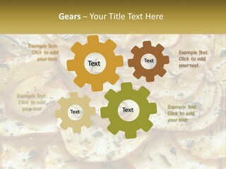 A Close Up Of A Plate Of Food With Potatoes PowerPoint Template