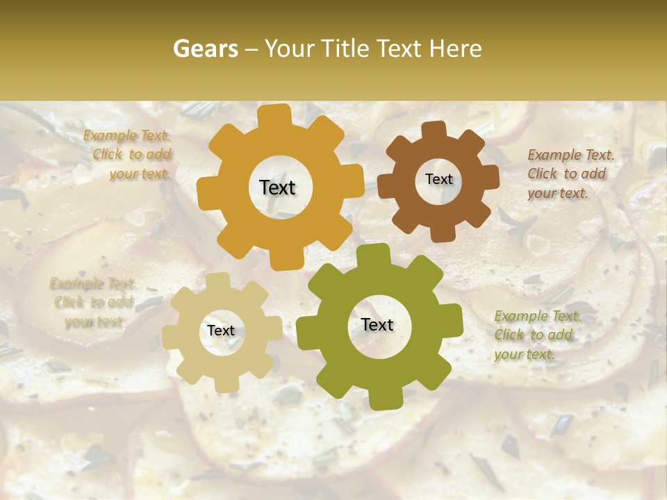 A Close Up Of A Plate Of Food With Potatoes PowerPoint Template