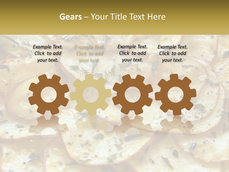 A Close Up Of A Plate Of Food With Potatoes PowerPoint Template