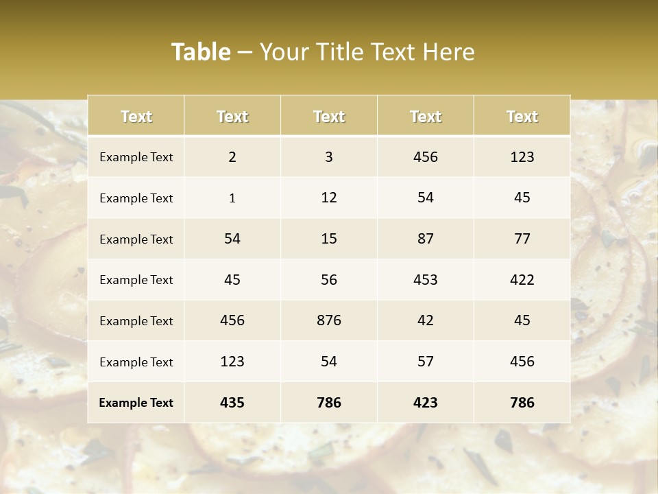 A Close Up Of A Plate Of Food With Potatoes PowerPoint Template