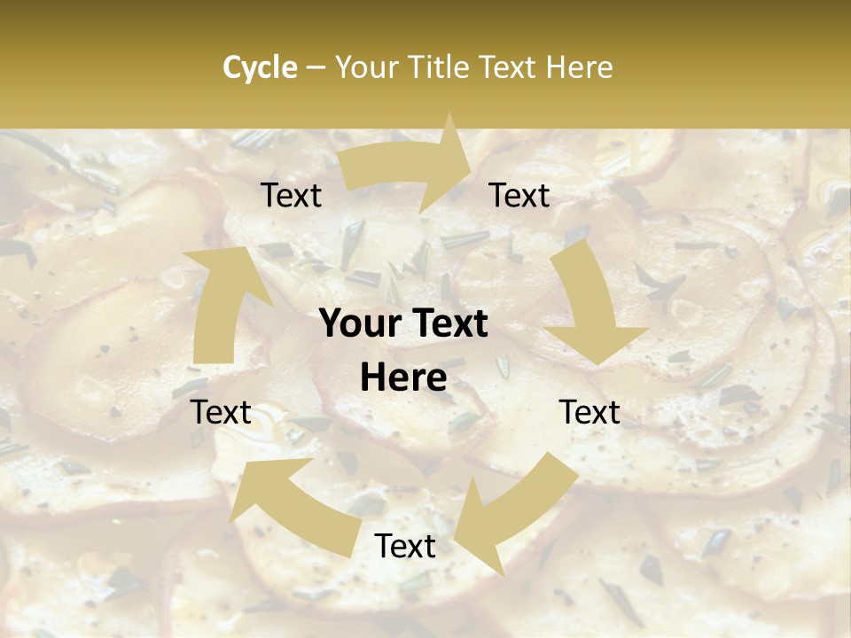 A Close Up Of A Plate Of Food With Potatoes PowerPoint Template