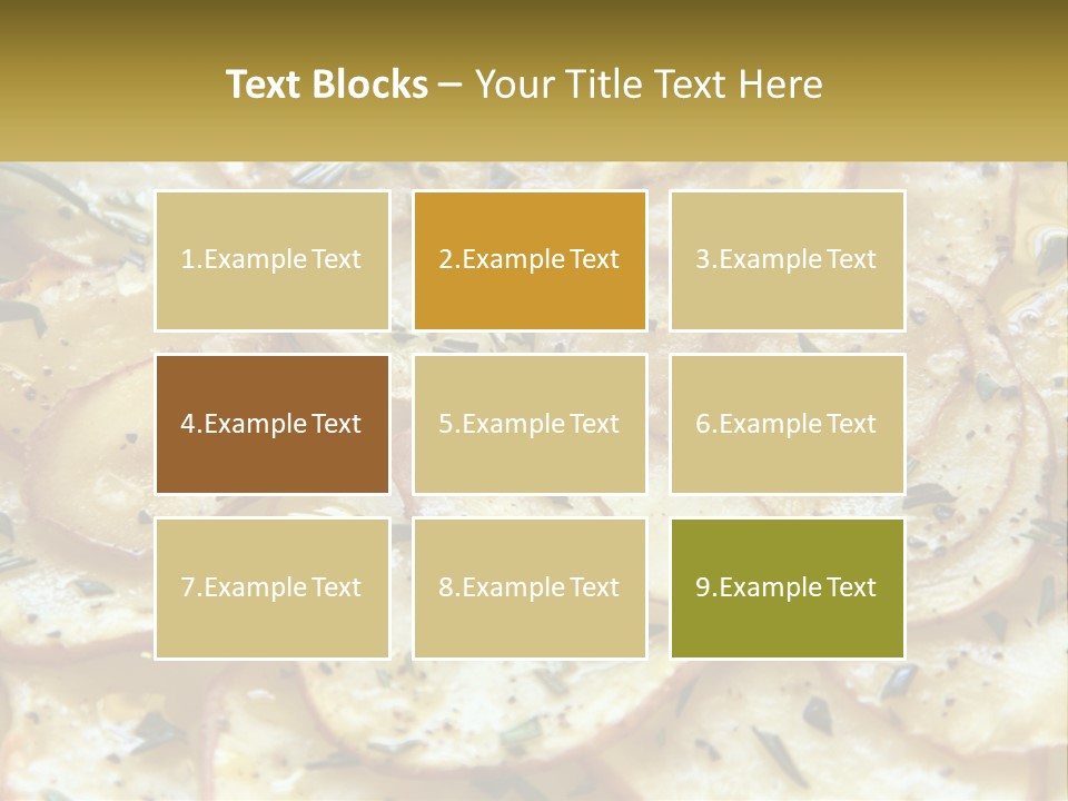 A Close Up Of A Plate Of Food With Potatoes PowerPoint Template