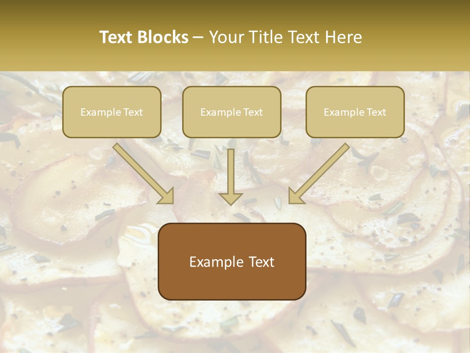 A Close Up Of A Plate Of Food With Potatoes PowerPoint Template