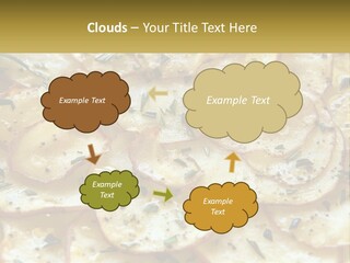A Close Up Of A Plate Of Food With Potatoes PowerPoint Template