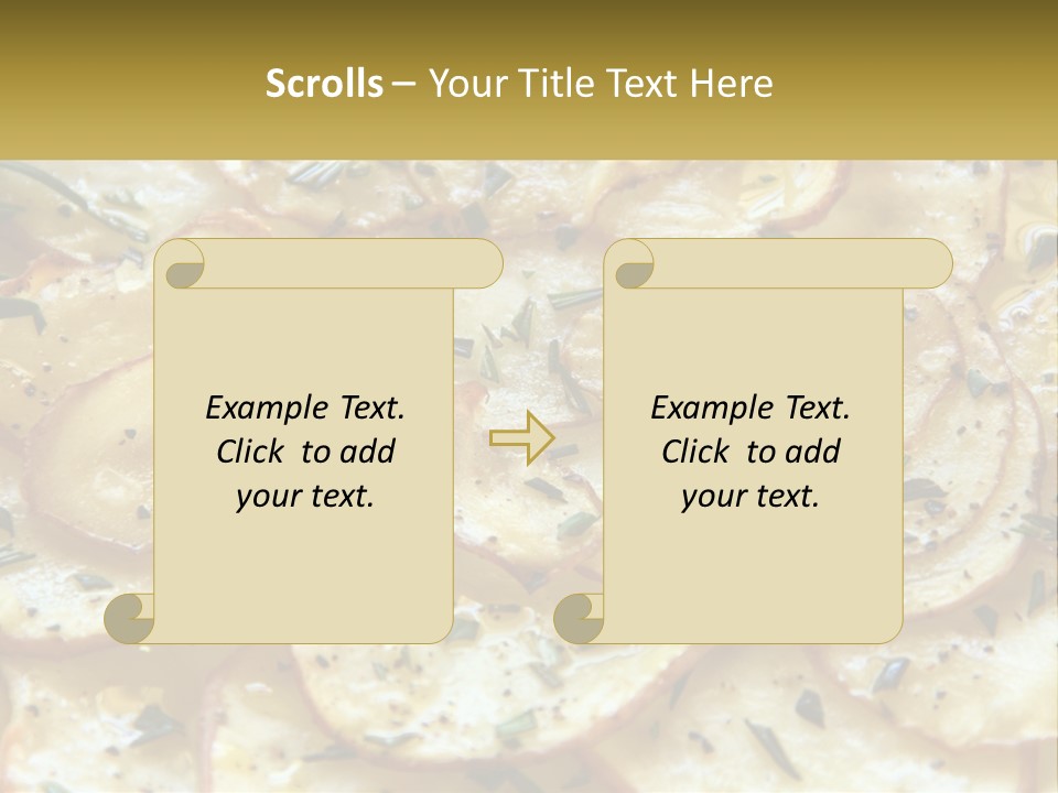 A Close Up Of A Plate Of Food With Potatoes PowerPoint Template