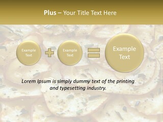 A Close Up Of A Plate Of Food With Potatoes PowerPoint Template