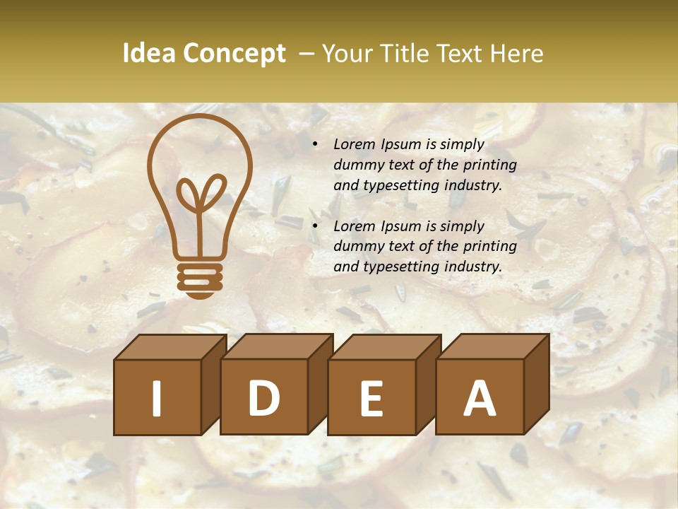 A Close Up Of A Plate Of Food With Potatoes PowerPoint Template